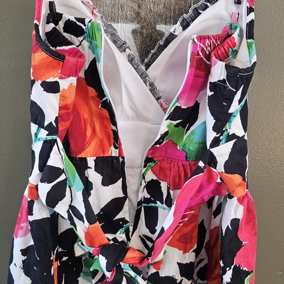 Snap Multi Color Floral Adjustable Strap Sundress Size Juniors 13 - Picture 11 of 16